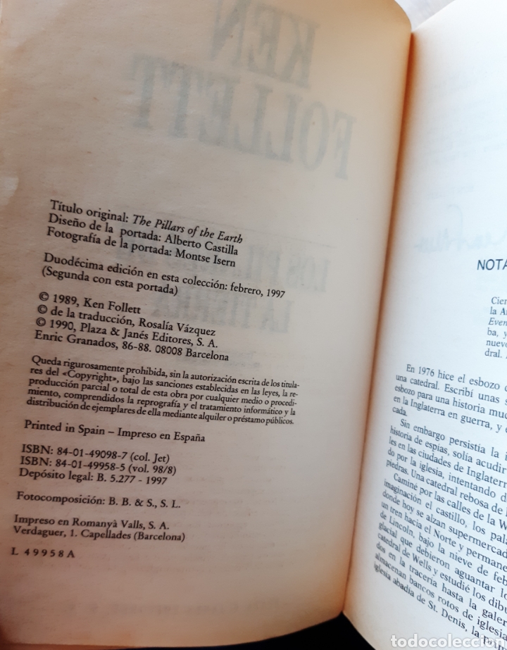 Libros: Los Pilares de la Tierra. Ken Follet - Foto 4
