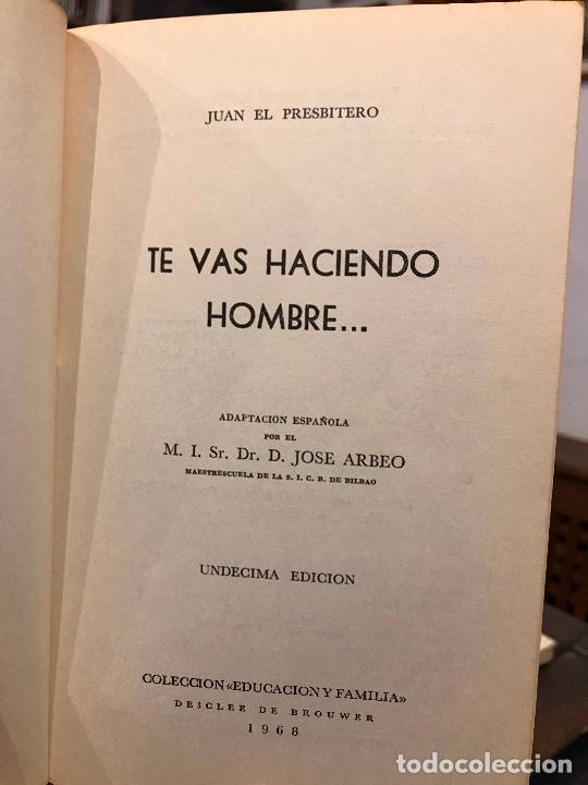 Libros: Te vas haciendo hombre. Descl&eacute;e de Brouwer - Foto 2