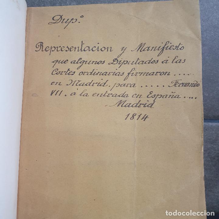 Libros: Manifiesto de los Persas. Imprenta Collado 1814.PRIMERA ED. - Foto 2