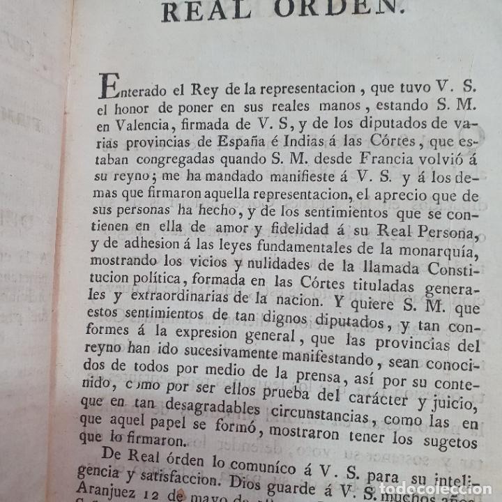 Libros: Manifiesto de los Persas. Imprenta Collado 1814.PRIMERA ED. - Foto 4