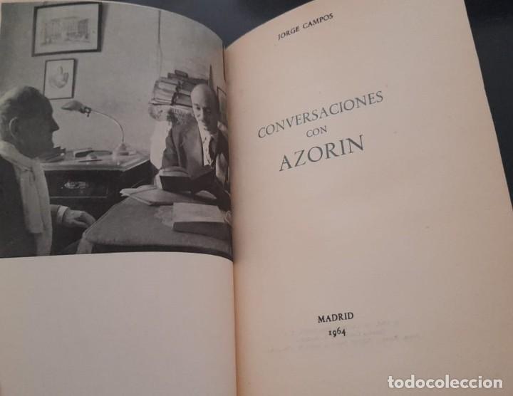 Libros: CONVERSACIONES CON AZOR&Iacute;N, J. CAMPOS, TAURUS ED., DE 1964 - Foto 2