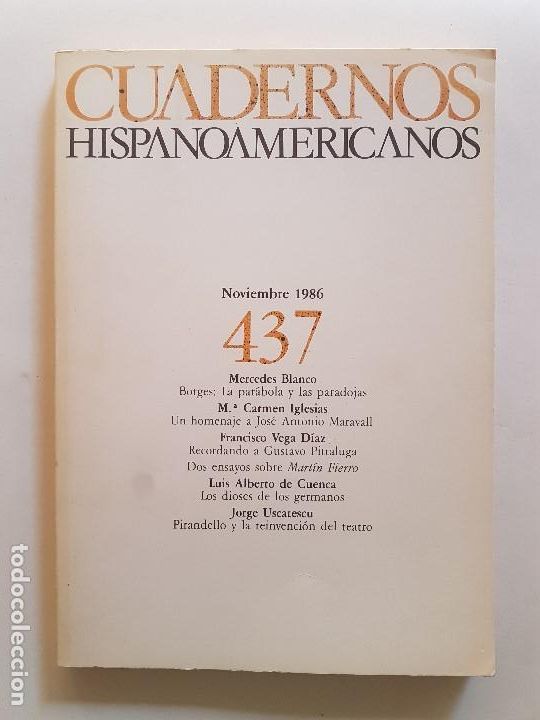 Libros: CUADERNOS HISPANOAMERICANOS - N&ordm; 437 - NOVEMBRE 1986 - Foto 1