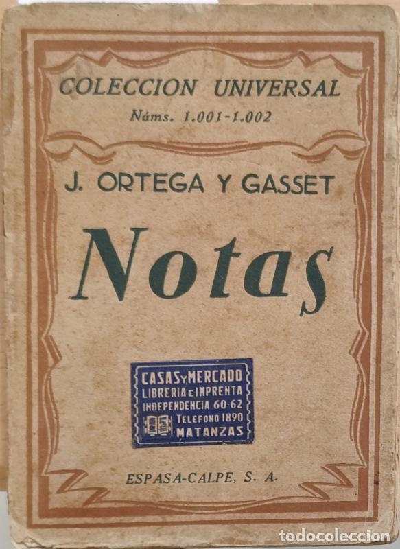 Libros: Notas - Jos&eacute; Ortega y Gasset - Foto 1
