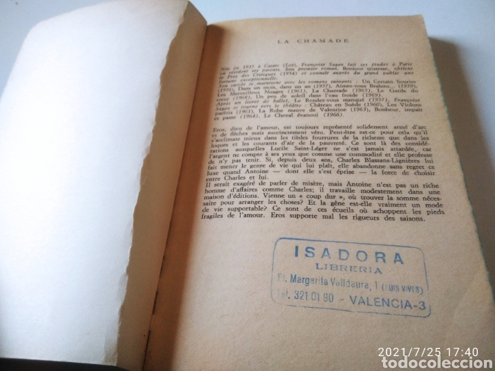 Libros: La Chamade por francoise Sagan - Foto 2