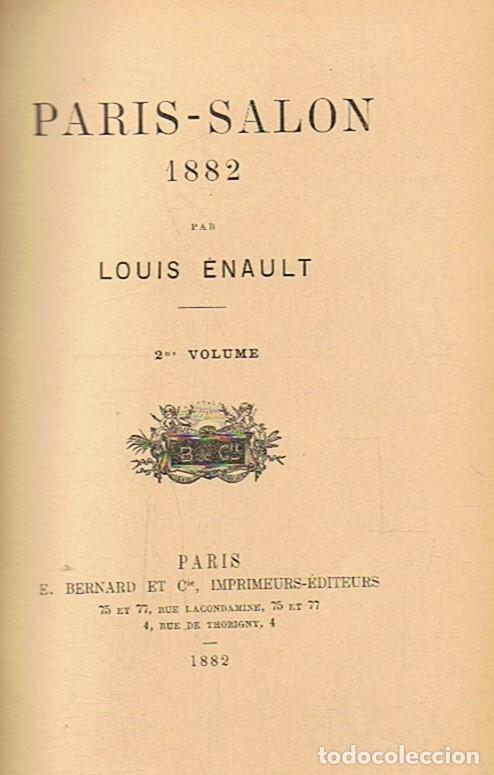 Libros: PARIS - SALON. 1881. 2 Tomos - &Eacute;nault. Louis - Foto 4