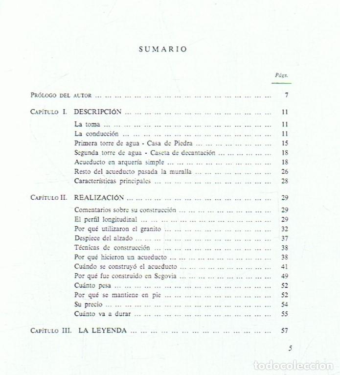 Libros: EL ACUEDUCTO DE SEGOVIA - Ram&iacute;rez Gallardo. Aurelio - Foto 4