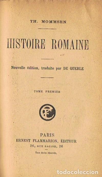 Libros: HISTOIRE ROMAINE. 7 Tomos - Mommsen. TH. - Foto 1