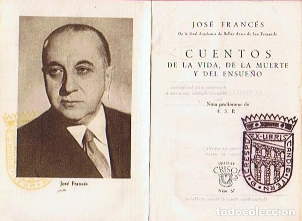 Libros: CUENTOS DE LA VIDA, DE LA MUERTE Y DEL ENSUE&Ntilde;O - Franc&eacute;s. Jos&eacute; - Foto 1
