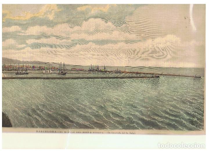 Libros: BARCELONA. El Muelle del nuevo Puerto - Grabado - Foto 1