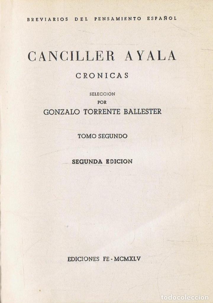 Libros: CR&Oacute;NICAS. Tomo II (de2). - Ayala. Canciller - Foto 1