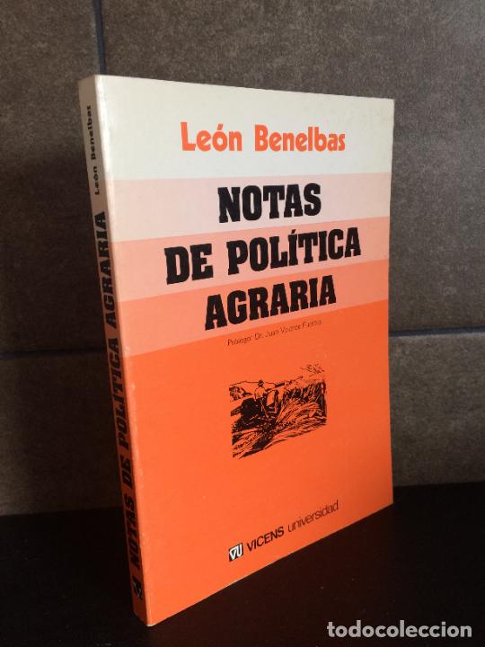 Libros: NOTAS DE POLITICA AGRARIA. LEON BENELBAS. - Foto 1