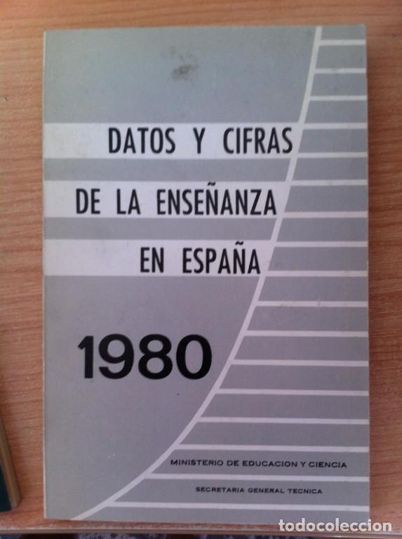 Libros: DATOS Y CIFRAS DE LA ENSE&Ntilde;ANZA EN ESPA&Ntilde;A. TOMO I. ESTAD&Iacute;STICAS - VV.AA. - Foto 1