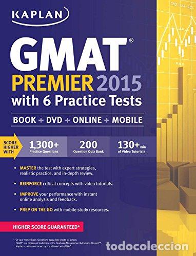 Libros: Kaplan GMAT Premier 2015 with 6 Practice Tests: Book + DVD + Online + Mobile (Kaplan Test Prep) - Foto 1