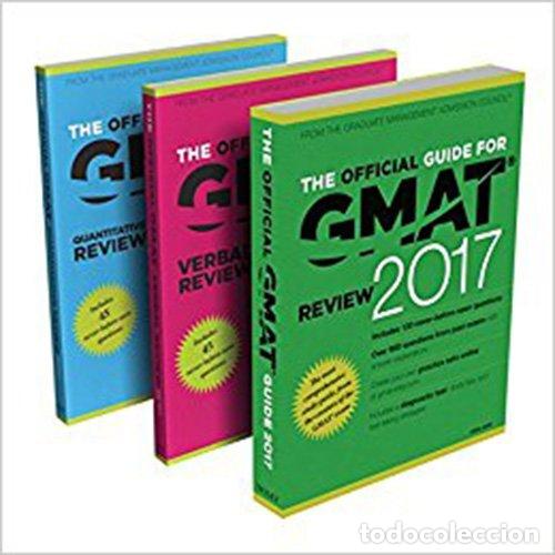 Libros: The Official Guide to the GMAT Review 2017 (3 VOLUMENES RETRACTILADOS DE EDITORIAL)