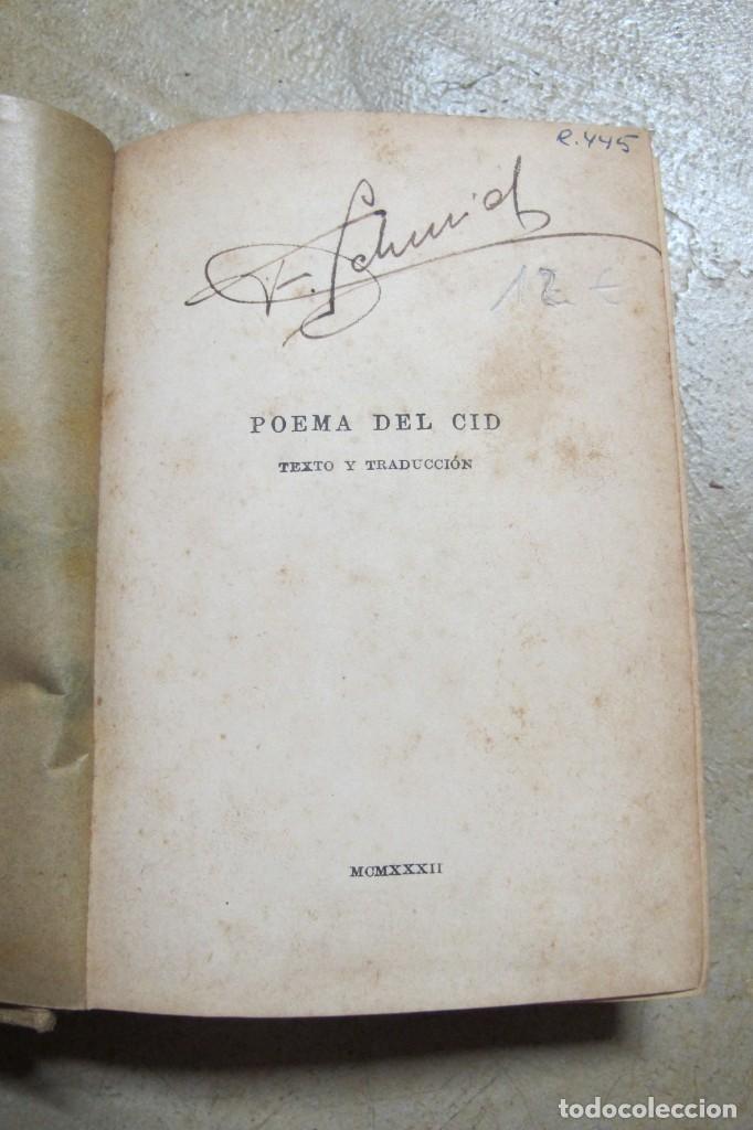 Libros: POEMA DEL MIO CID. 1932 - Foto 2