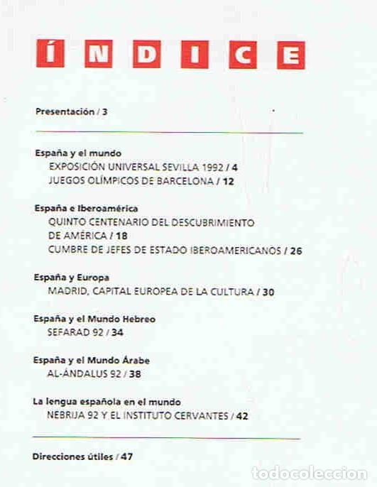 Libros: 1992 ESPA&Atilde;�A Y EL MUNDO - Editorial. - Foto 2