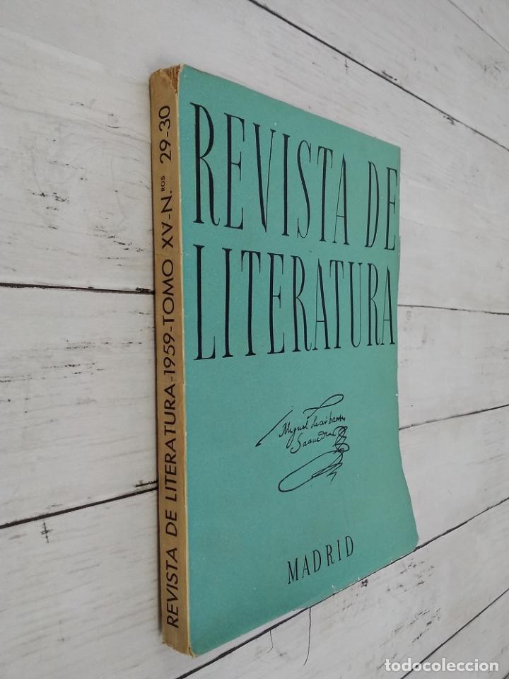 books: Revista de Literatura tomo XV, n&ordm; 29 - 30 / enero - junio de 1959 - vvaa