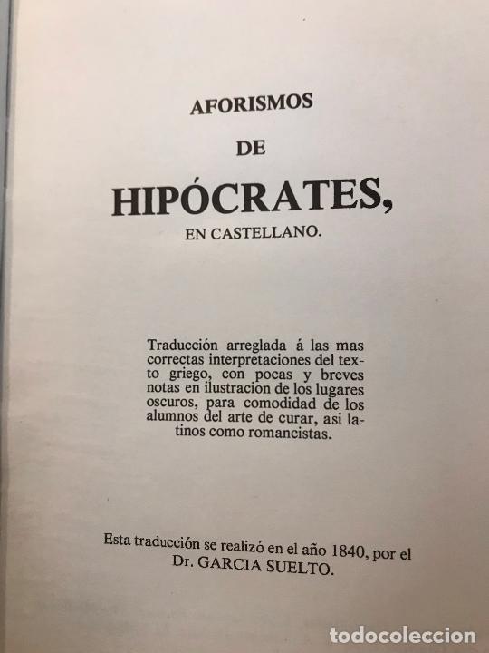 Libros: Aforismos de Hip&oacute;crates. PEDIDO M&Iacute;NIMO 5&euro; - Foto 2