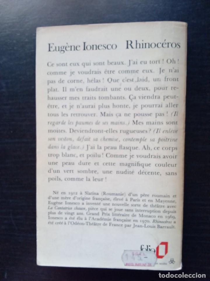 Libros: IONESCO, Eug&egrave;ne - LE RHINOC&Eacute;ROS - Paris 1959 - Foto 6