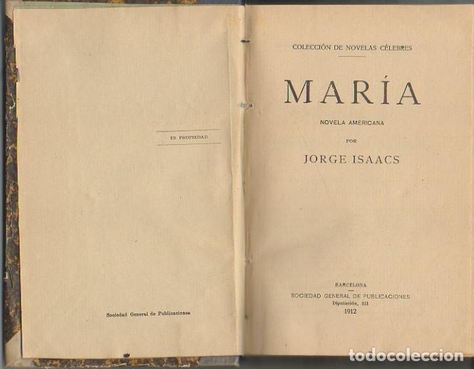 Libros: MARIA. NOVELA AMERICANA. - ISAACS, Jorge. - Foto 1
