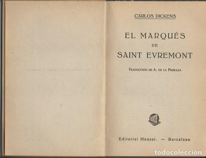 Libros: EL MARQUES DE SAINT EVREMONT. - DICKENS, Carlos. - Foto 1