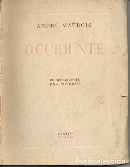 Libros: OCCIDENTE. - MAUROIS, Andr&eacute;. - Foto 1