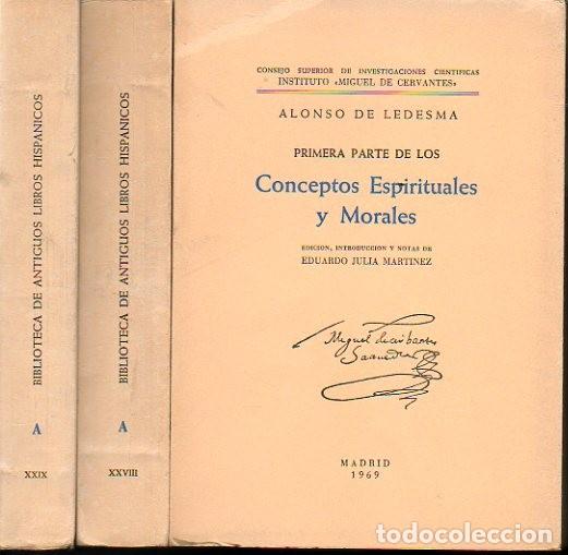 Libros: CONCEPTOS ESPIRITUALES Y MORALES. - LEDESMA, Alonso de. - Foto 1