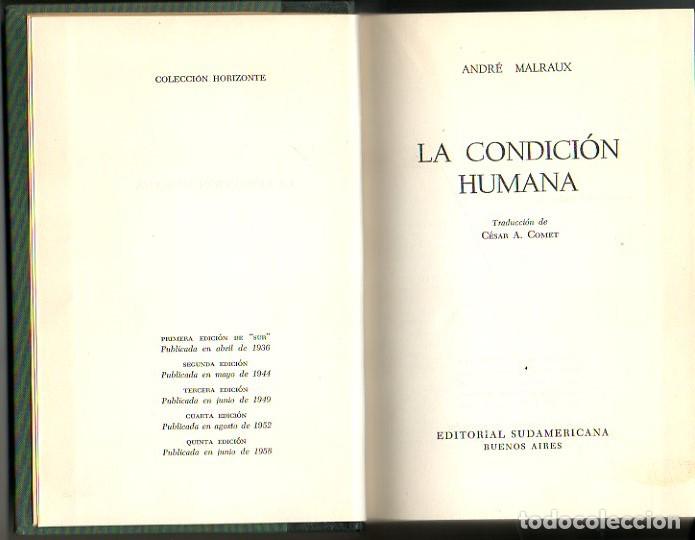 Libros: LA CONDICION HUMANA. - MALRAUX, Andr&eacute;. - Foto 1