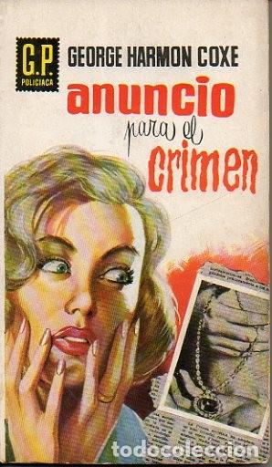 Libros: ANUNCIO PARA EL CRIMEN. - HARMON COXE, George. - Foto 1