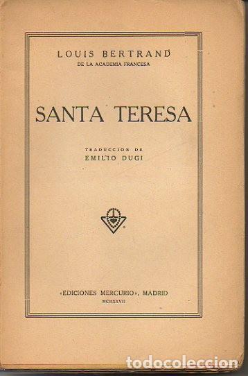 Libros: SANTA TERESA. - BERTRAND, Louis. - Foto 1
