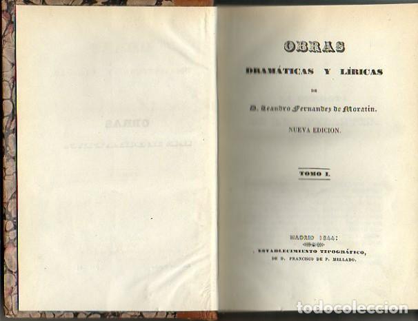 Libros: OBRAS DRAMATICAS Y LIRICAS. - FERNANDEZ DE MORATIN, Leandro. - Foto 1