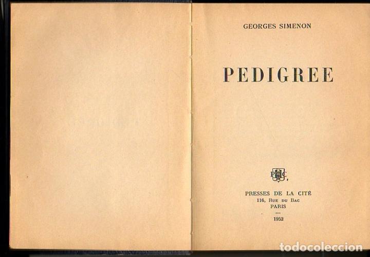 Libros: PEDIGREEE. - SIMENON, Georges. - Foto 1