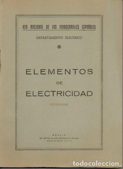 Libros: ELEMENTOS DE ELECTRICIDAD. - ANONIMO. - Foto 1