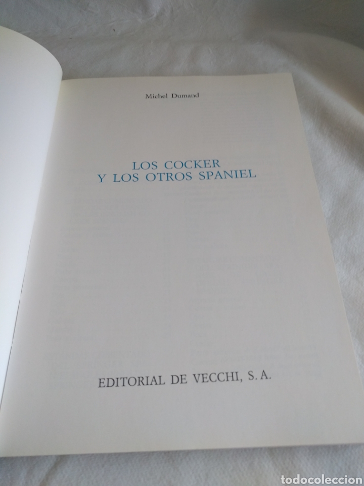 Libros: Los cocker y los otros spaniel Michel dumand editorial de Vecchi. - Foto 3