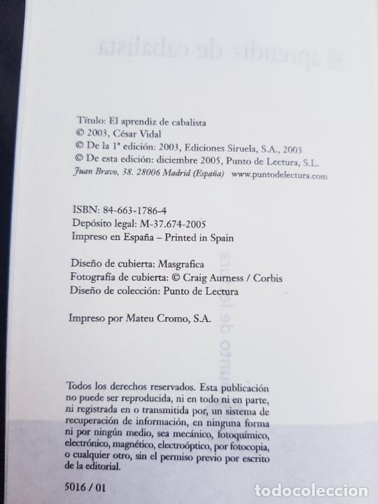 Libros: LIBRO-EL APRENDIZ DE CABALISTA-CESAR VIDAL-EXCELENTE-SOBRECUBIERTA. - Foto 8