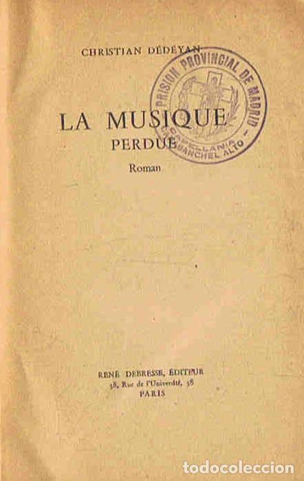 Libros: LA MUSIQUE PERDUE - D&Atilde;&copy;d&Atilde;&copy;yan. Christian - Foto 2