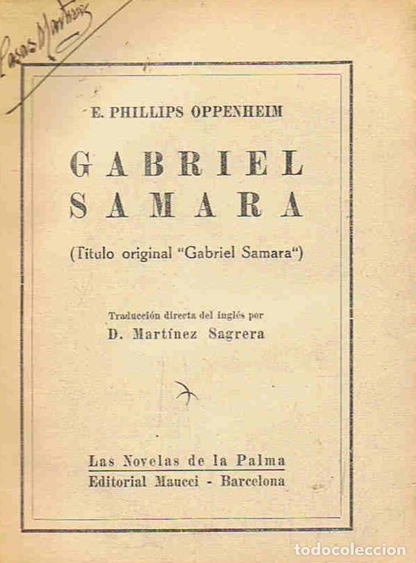 Libros: GABRIEL SAMARA - Oppenheim. E. Phillips - Foto 1