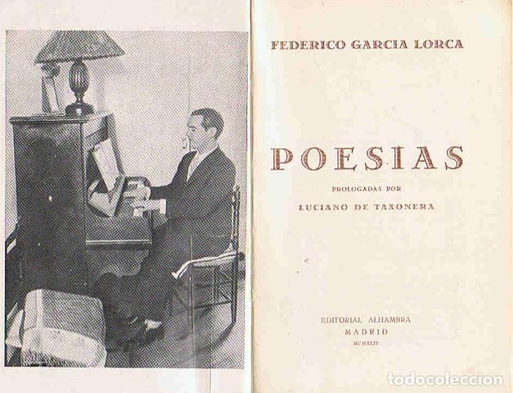 Libros: POES&Atilde;�AS. - Garc&Atilde;&shy;a Lorca. Federico - Foto 3