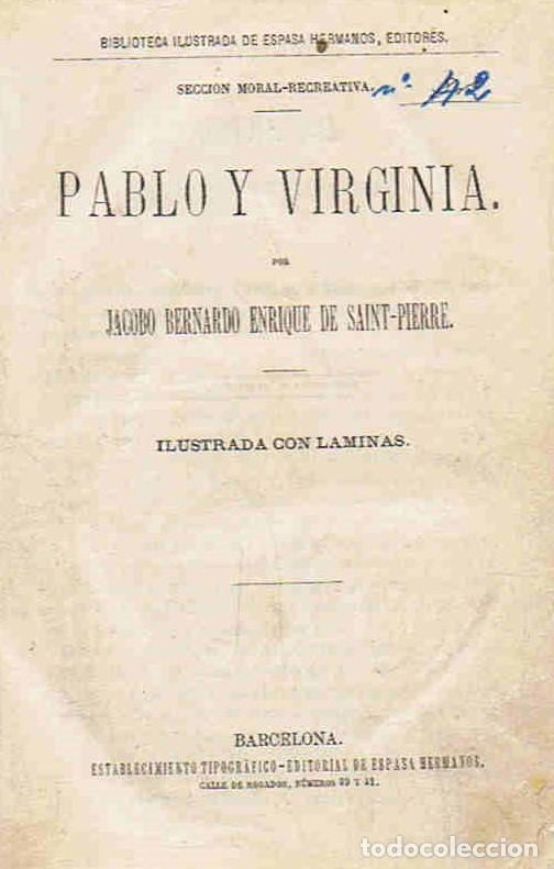 Libros: PABLO Y VIRGINIA - Saint-Pierre. Jacobo Bernardo Enrique de - Foto 1