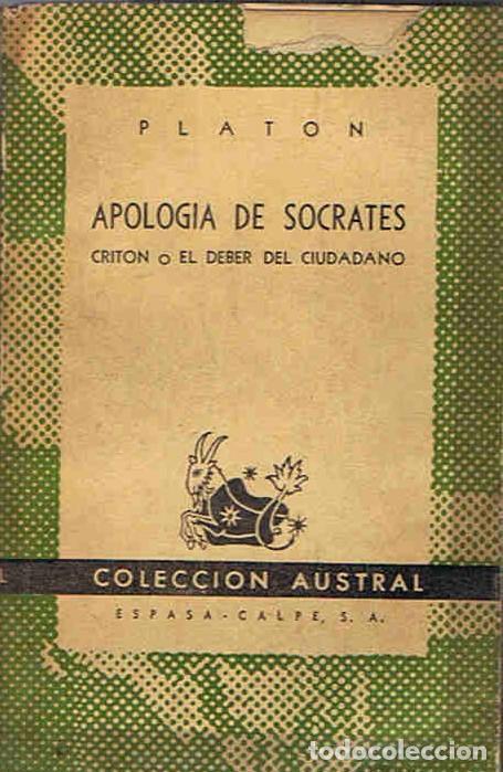 Libros: APOLOG&Atilde;�A DE SOCRATES * CRIT&Atilde;�N O EL DEBER DEL CIUDADANO - Plat&Atilde;&sup3;n