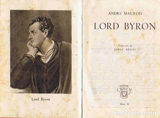 Libros: LORD BYR&Atilde;�N - Maurois. Andr&Atilde;&copy; - Foto 1