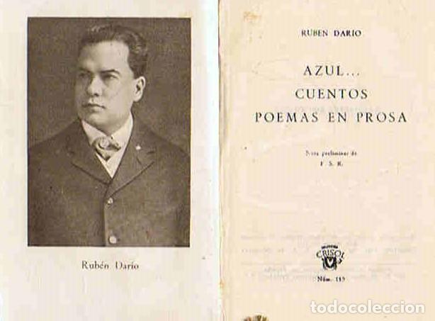 Libros: AZUL. * CUENTOS * POEMAS EN PROSA - Dar&Atilde;&shy;o. Rub&Atilde;&copy;n - Foto 1