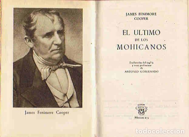 Libros: EL &Atilde;�LTIMO DE LOS MOHICANOS - Fenimore Cooper. James - Foto 1