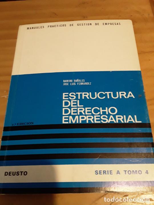 books: ESTRUCTURA DEL DERECHO EMPRESARIAL.RAMIRO BA&Ntilde;ALES,JOSE LUIS FERNANDEZ RUIZ.EDIC.DEUSTO.1968.172 PAG.