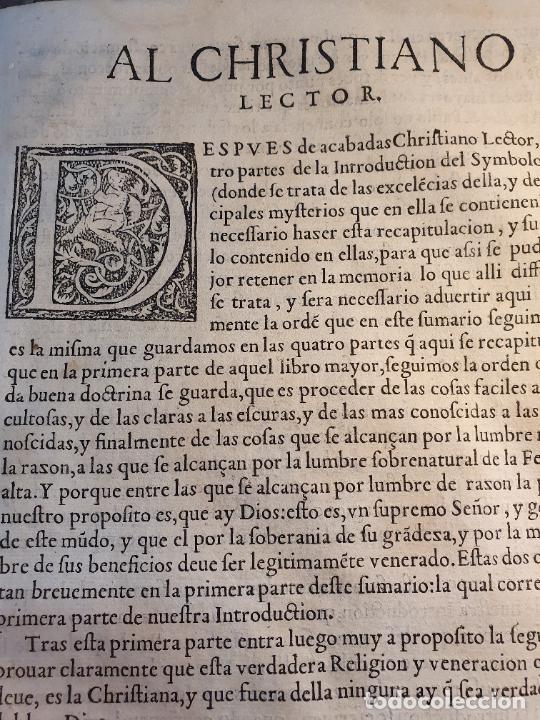 Libros: 1597. Fray Luis de Granada. Introducci&oacute;n al s&iacute;mbolo de la fe. - Foto 9