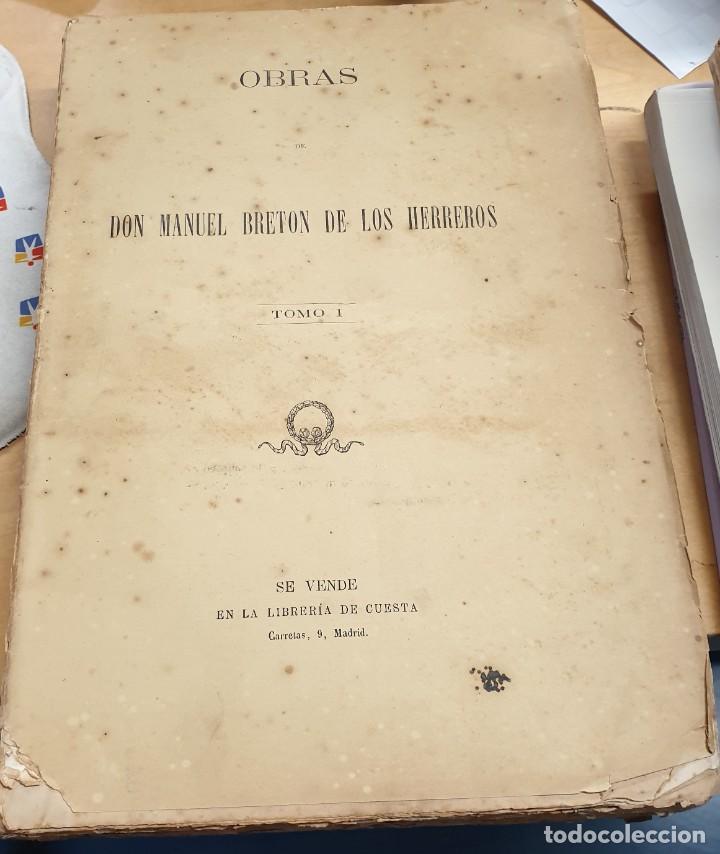 Libros: Obras. Tomo 1 - BRET&Oacute;N DE LOS HERREROS, MANUEL - Foto 1