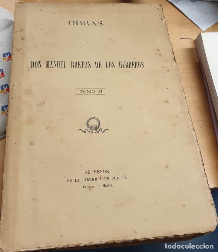 Libros: Obras. Tomo 2 - BRET&Oacute;N DE LOS HERREROS, MANUEL - Foto 1