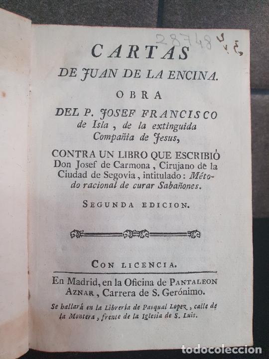 Libros: 1732.ISLA, Jos&eacute; Francisco.Cartas de Juan de la Encina. - Foto 1