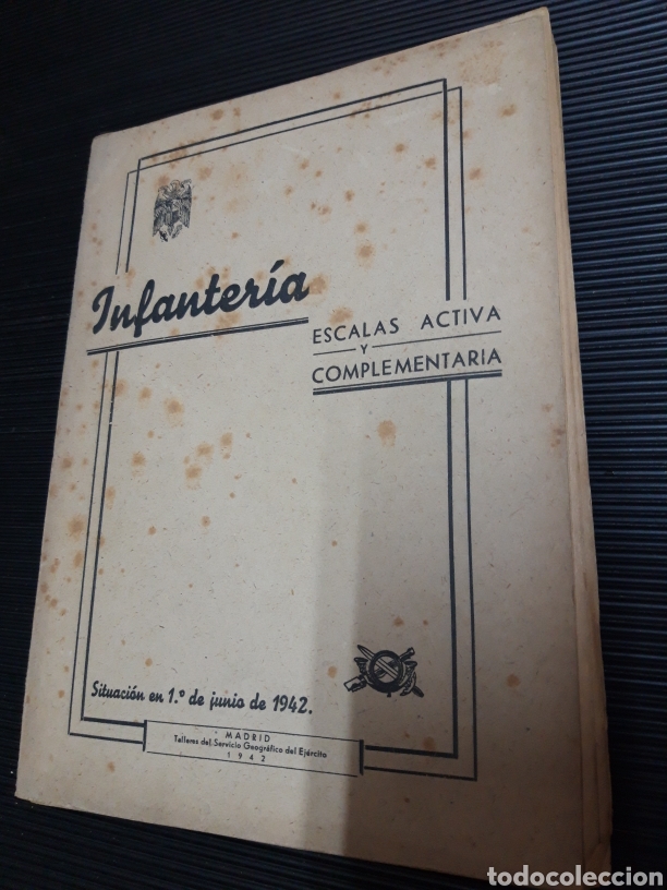 Libros: Infanteria Escala activa y complementaria 1942 Ministerio del Ej&eacute;rcito - Foto 1