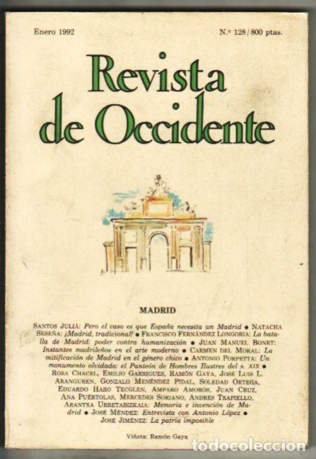 Libros: REVISTA DE OCCIDENTE 128: MADRID - VARIOS - Foto 1